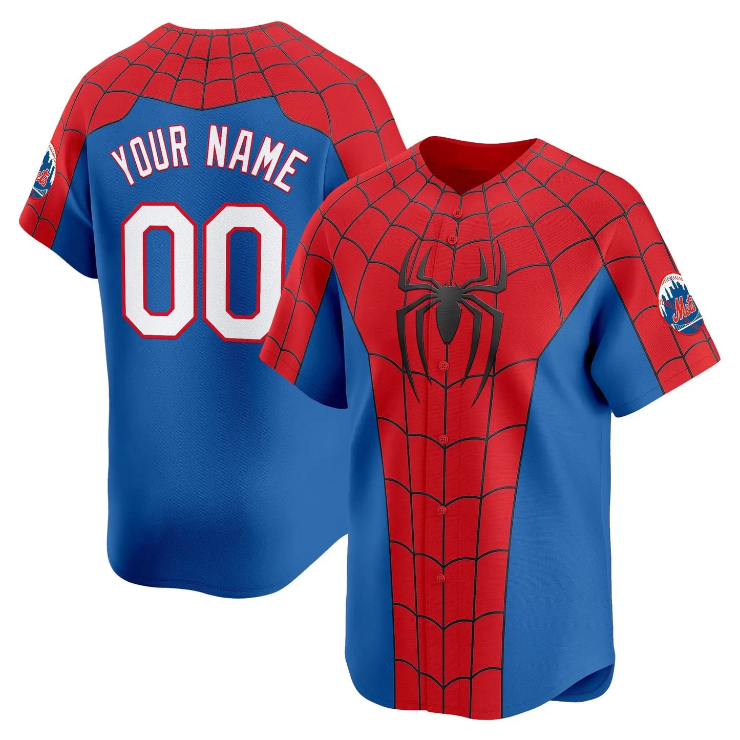NYM x Spider Man Brand New Day Vapor Premier Limited Custom Jersey - Stitched by New York Mets
