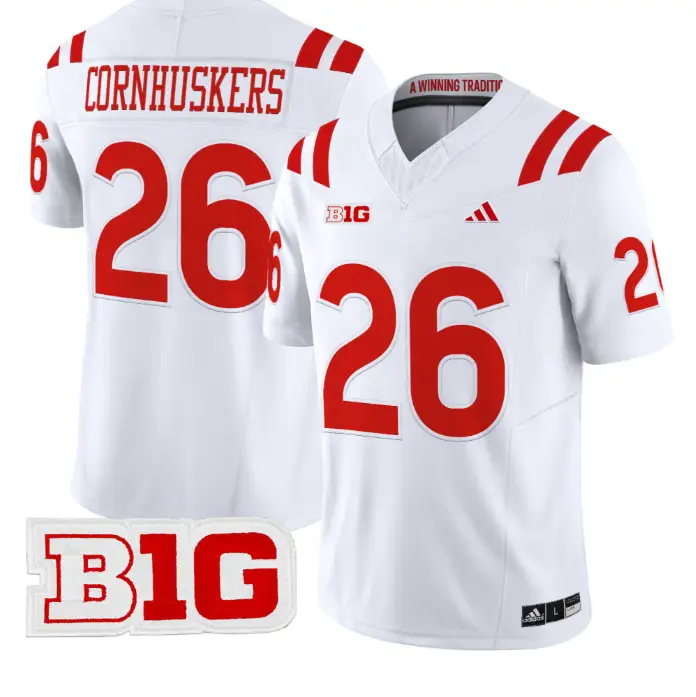 Cornhuskers Jersey #26 Nebraska Cornhuskers 2026 Vapor Limited Stitched by My Store NCAA Football Jerseys