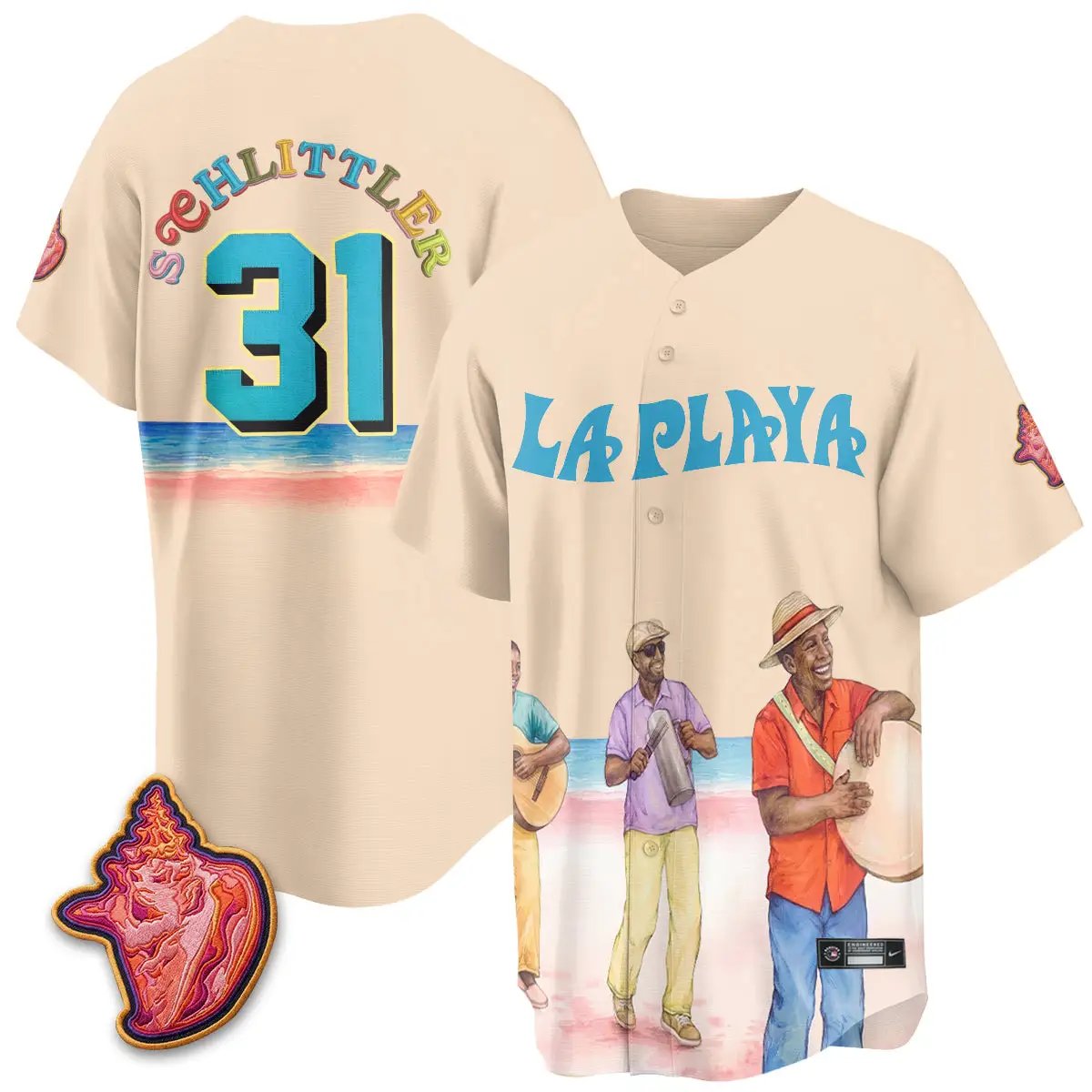 NYY Beach Connect "La Playa" Edition Vapor Jersey- Patch Stitched by New York Yankees