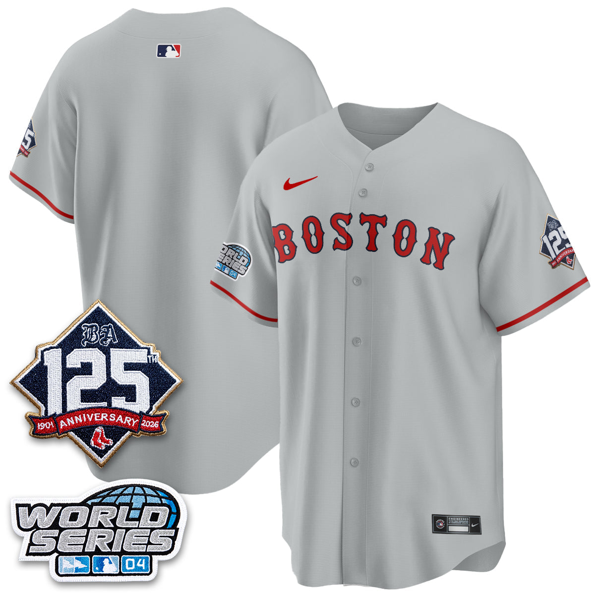BOS Throwback 2004 Vapor Jersey - Stitched by Boston Red Sox