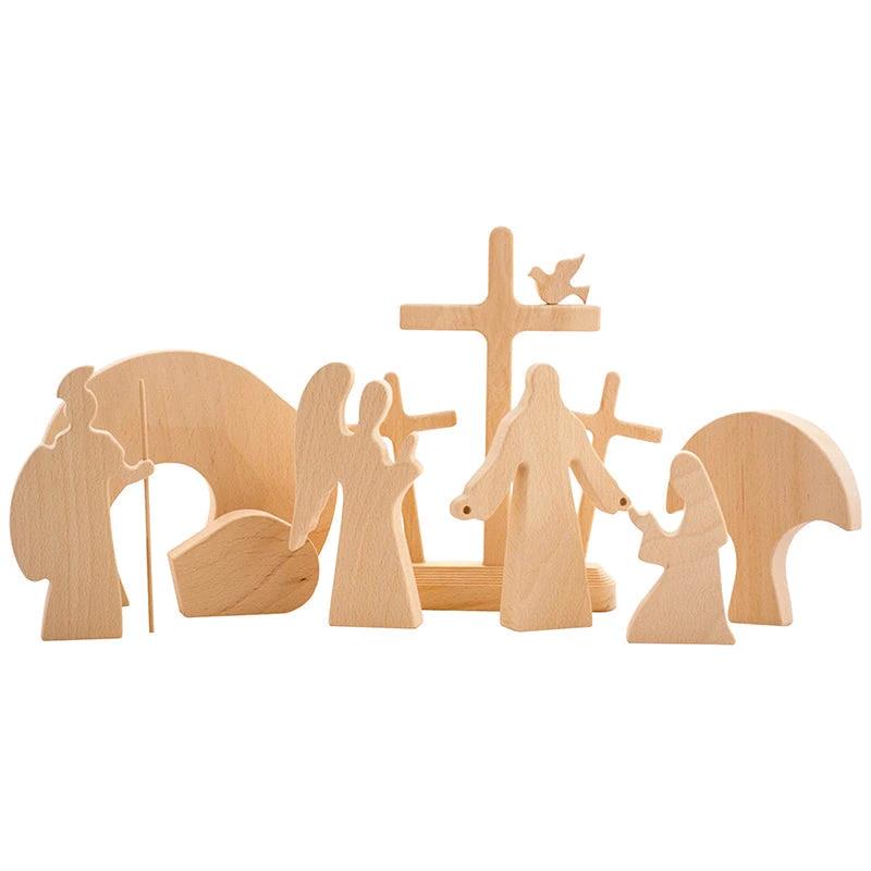 Wood Decoration Easter Scene by Bowlift