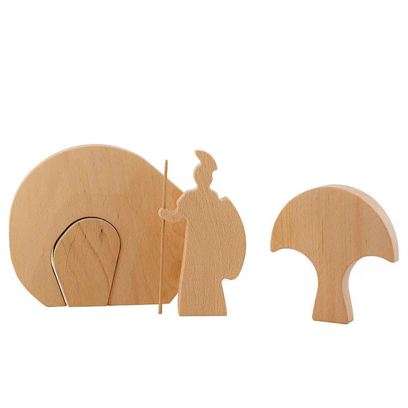 Wood Decoration Easter Scene by Bowlift