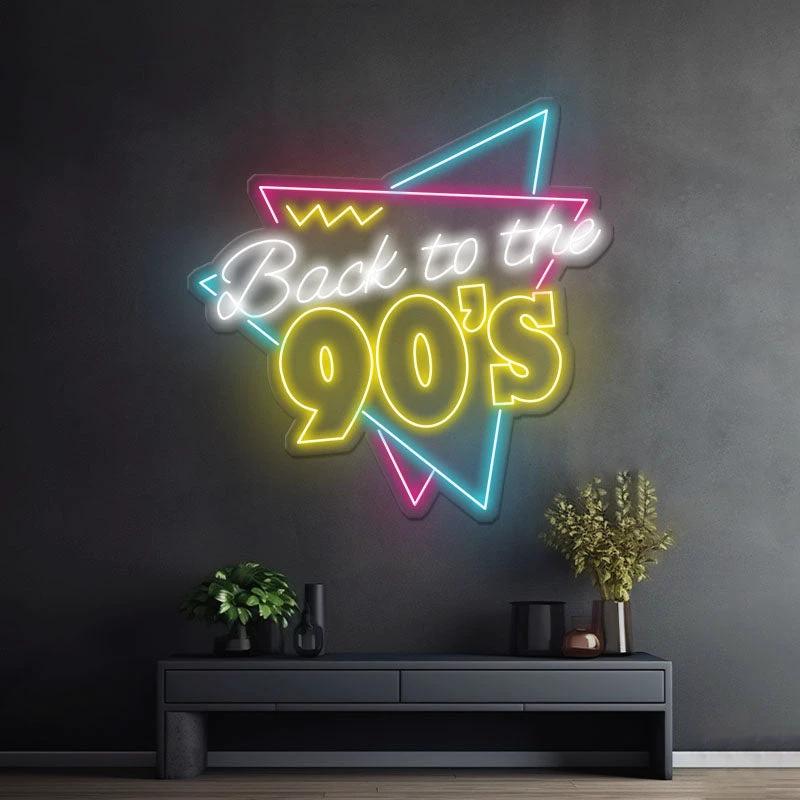 Retro Led Sign Back to the 80s 90s Led Neon Sign by Neonchics