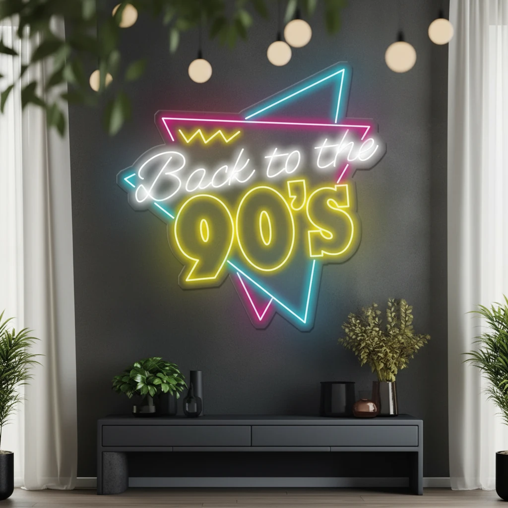 Retro Led Sign Back to the 80s 90s Led Neon Sign by Neonchics