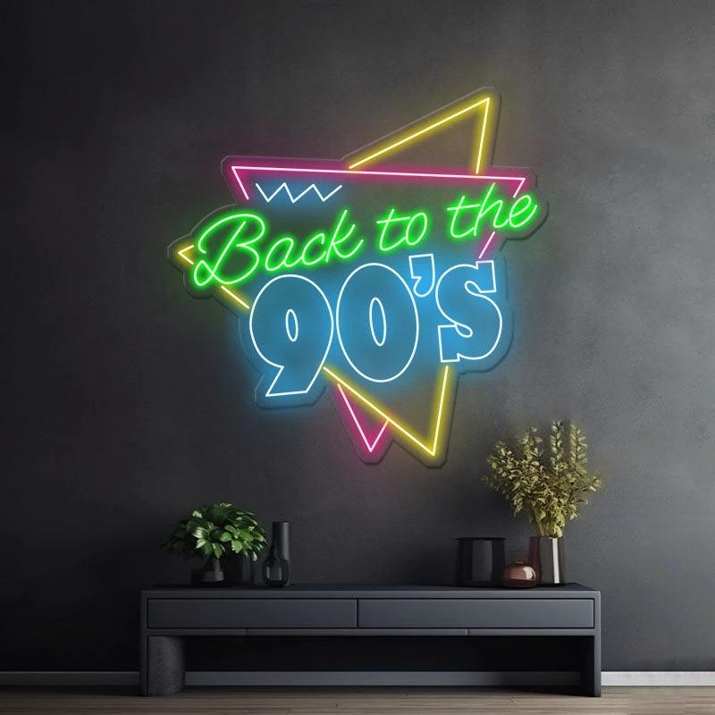 Retro Led Sign Back to the 80s 90s Led Neon Sign by Neonchics