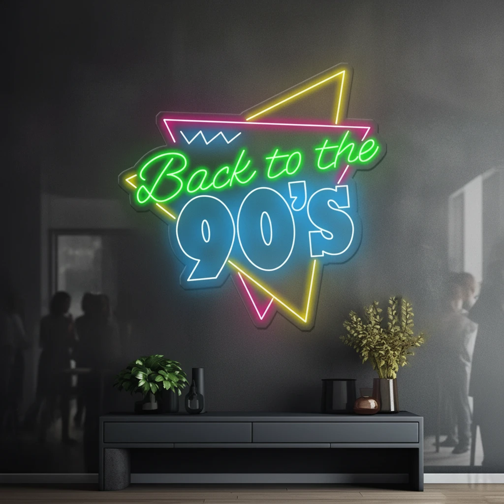Retro Led Sign Back to the 80s 90s Led Neon Sign by Neonchics