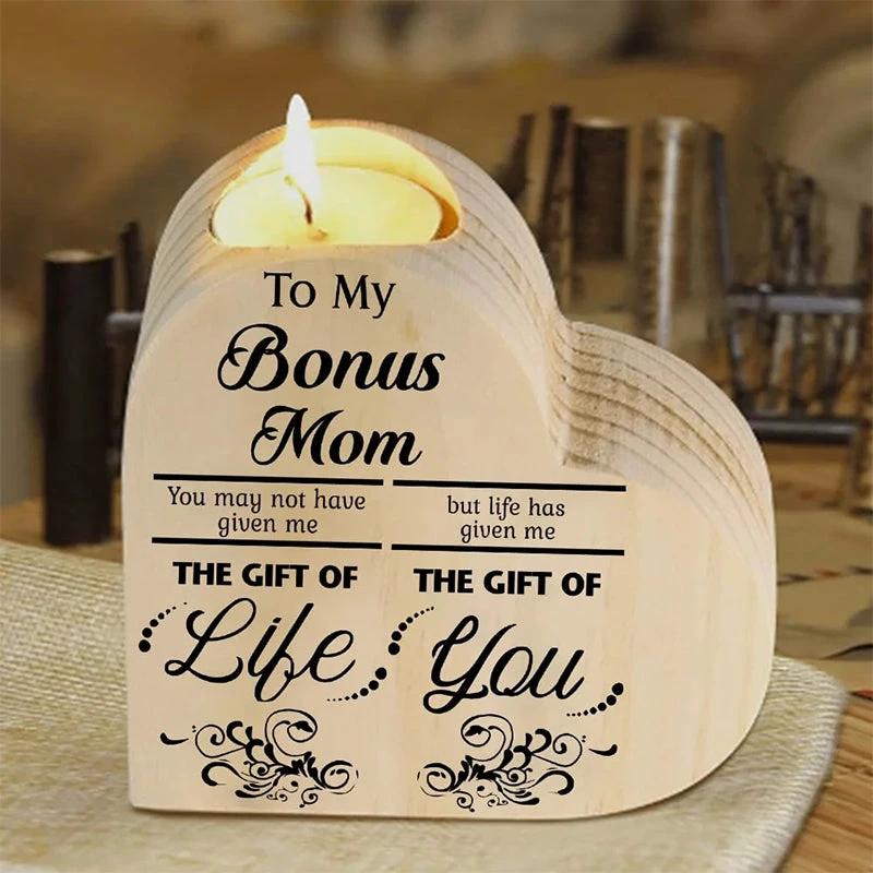 Wood heart candle holder by Bowlift