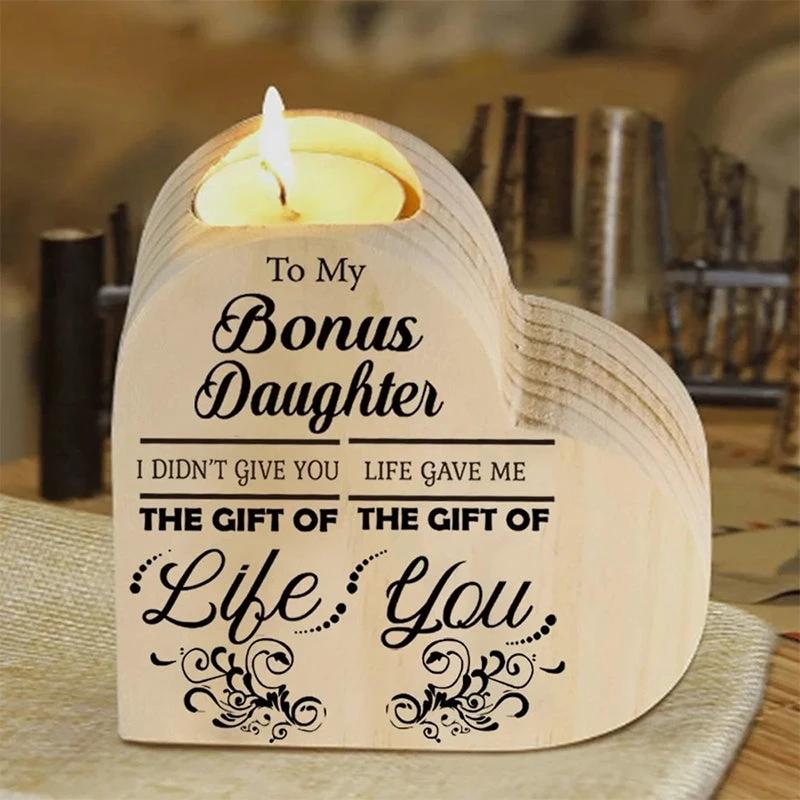 Wood heart candle holder by Bowlift