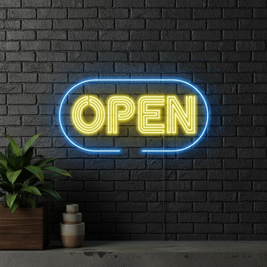 Custom Open Neon Sign for Shop Decor Wall Decor Art by Neonchics