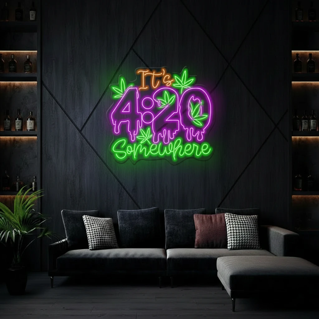 It's 4:20 Somewhere Neon Sign by Neonchics