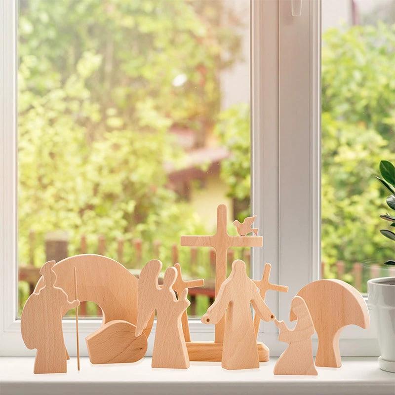 Wood Decoration Easter Scene by Bowlift