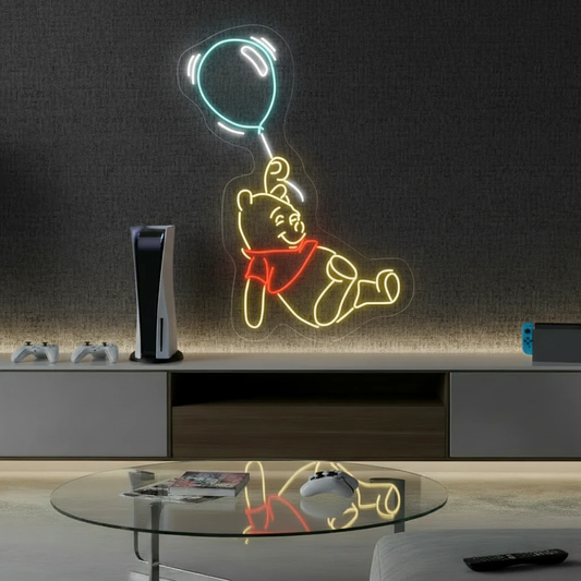 Bear Cartoon LED Neon Sign Anime Neon Sign by Neonchics