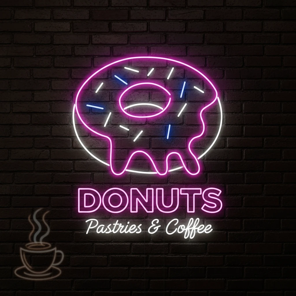Donuts Neon sign Shop Decor Neon Sign by Neonchics