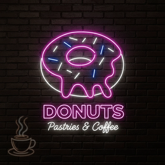Donuts Neon sign Shop Decor Neon Sign by Neonchics