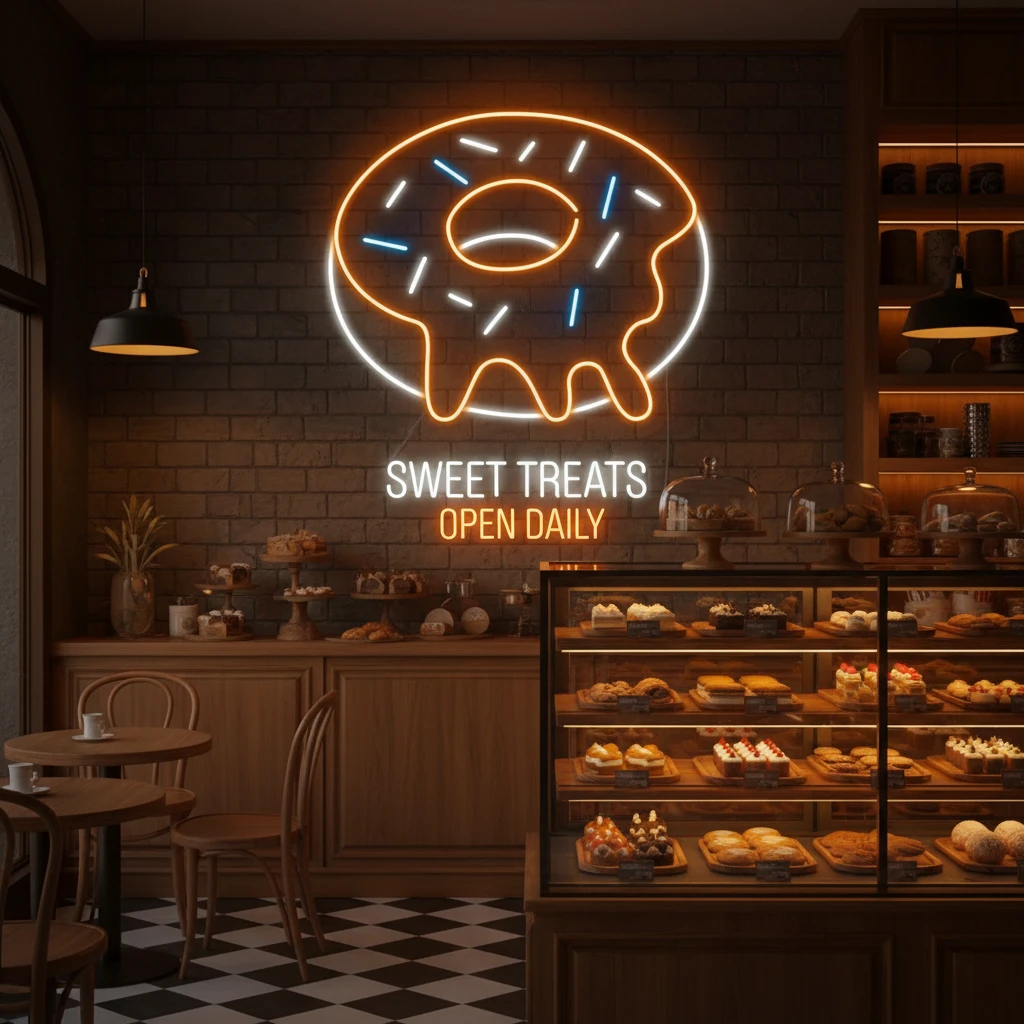 Donuts Neon sign Shop Decor Neon Sign by Neonchics