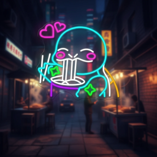 Custom Anime Neon Sign Noodles Neon Sign by Neonchics