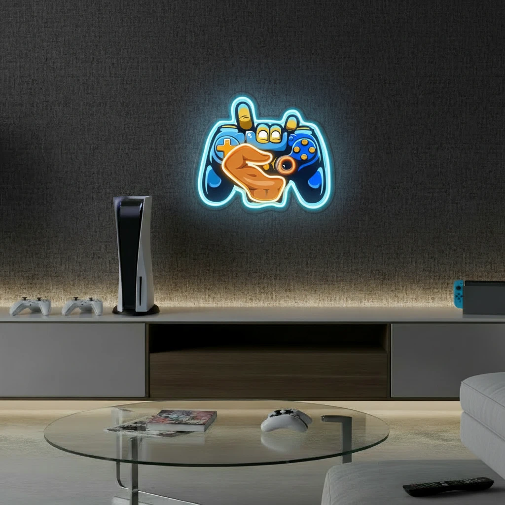 Gaming Console Neon Sign Artwork Gaming Room Decor by Neonchics