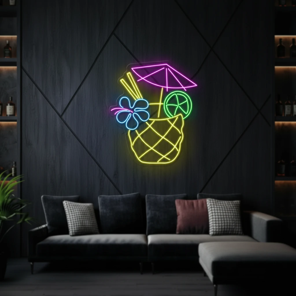 Tropical Fruit Room Wall Decor Wine Bar Pub Club Neon Light by Neonchics