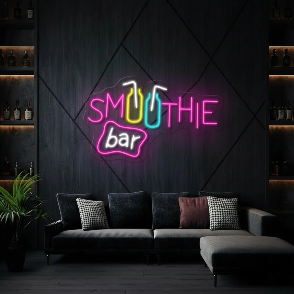 Smoothie Bar Neon Sign Restaurant Neon Light Sign Wall Decor by Neonchics
