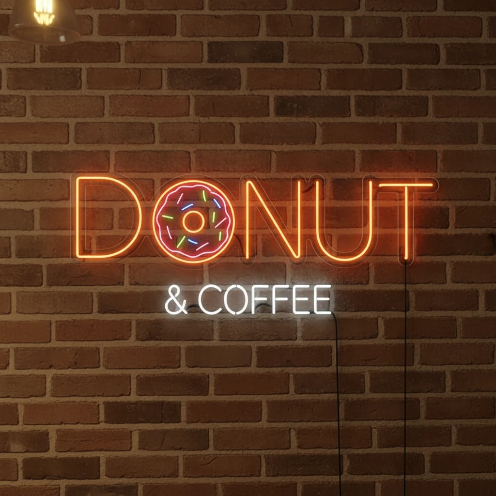 Donut Shop Open Neon Sign Shop Decor Sign by Neonchics