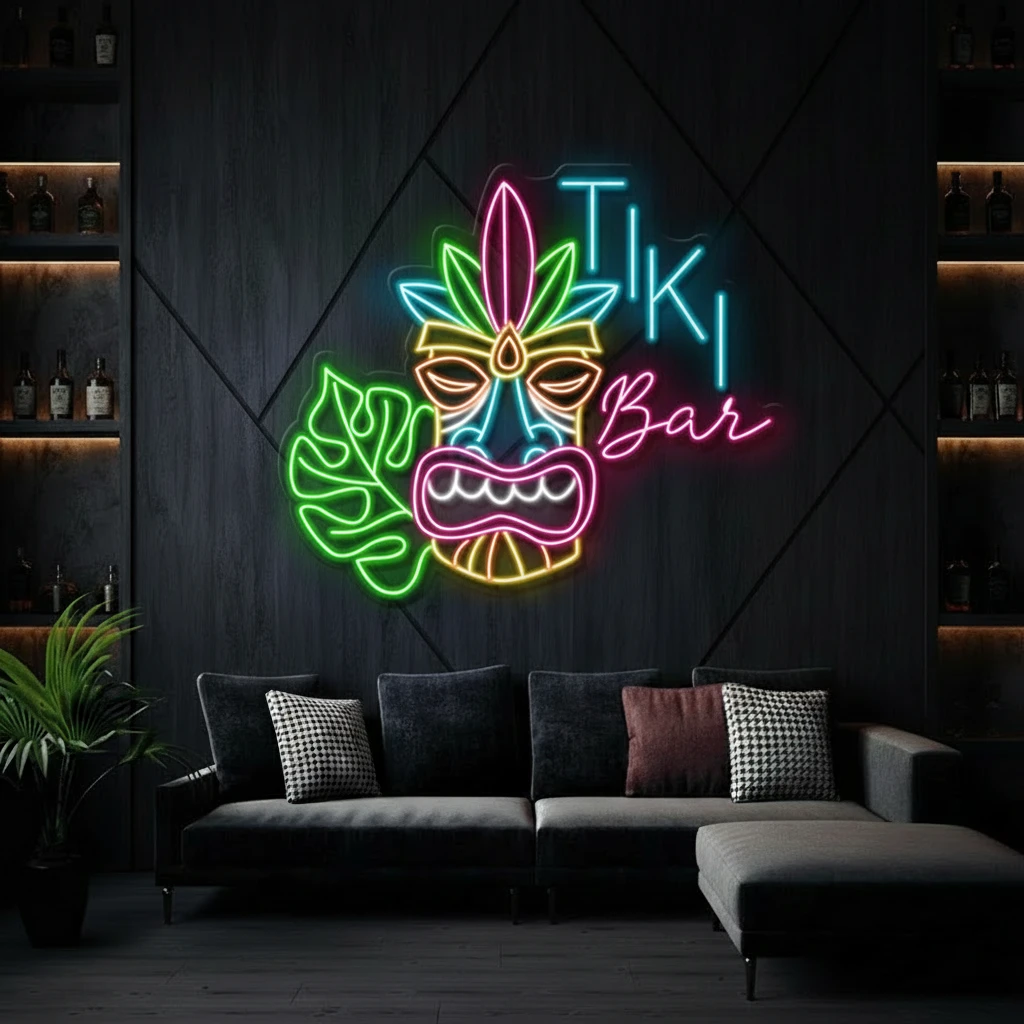 Tiki Bar Neon Sign Wall Decor Sign Art by Neonchics