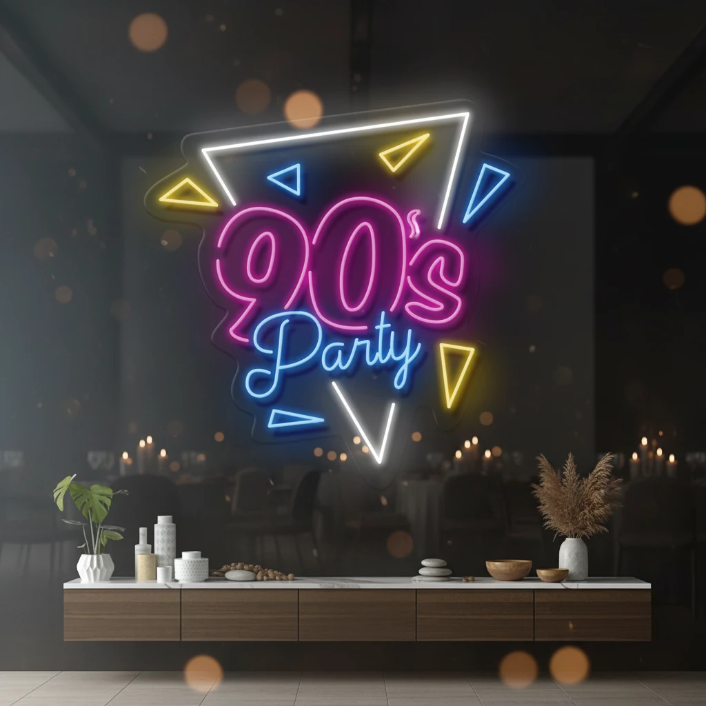 Retro 90’s Party Decor Neon Sign by Neonchics