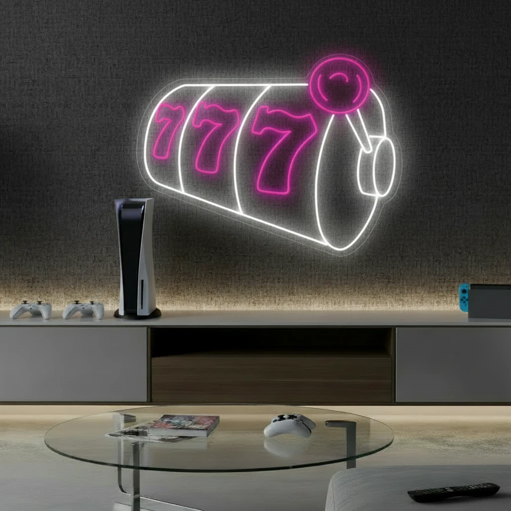 777 Led Neon Sign Game Room Decor Sign by Neonchics