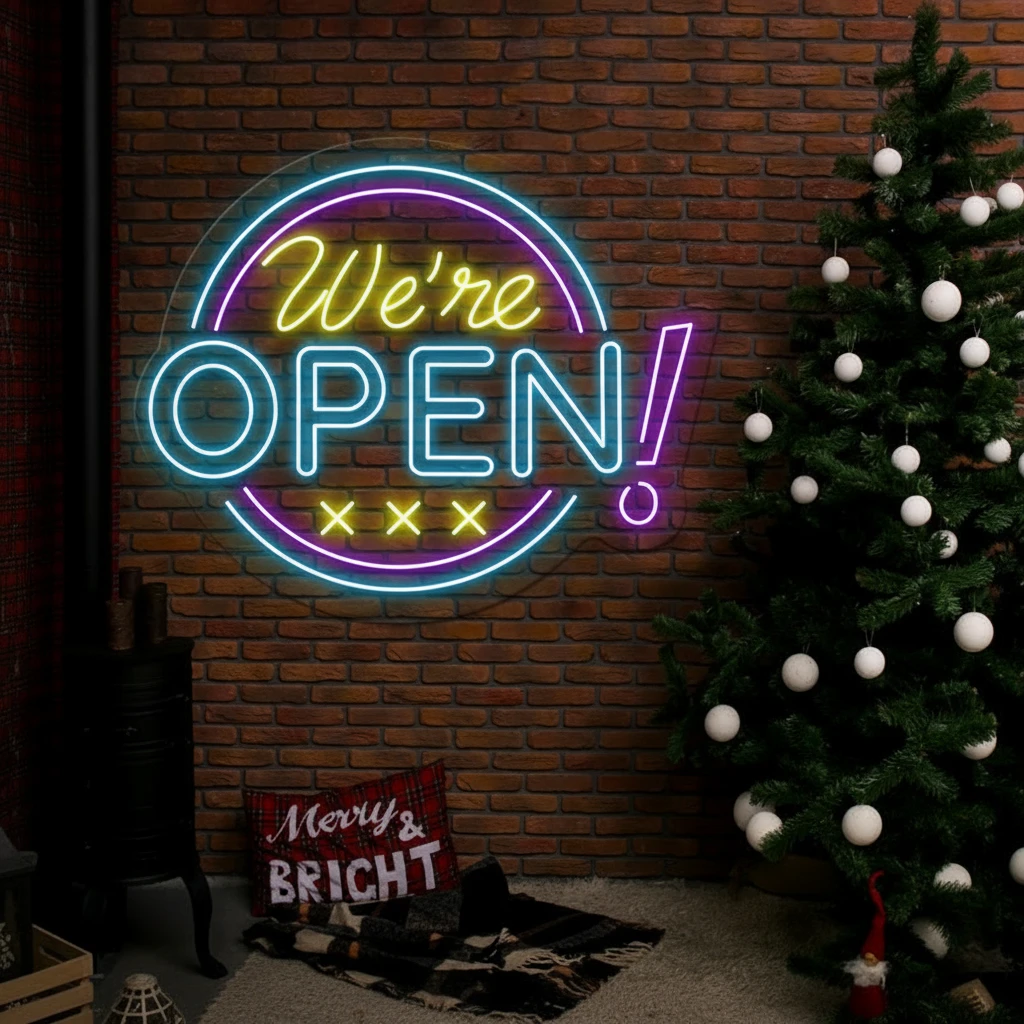 We Are Open Led Neon Sign Business Shop Decor Sign by Neonchics