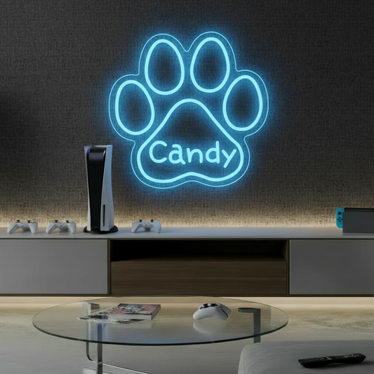 Custom Paw Neon Sign by Neonchics