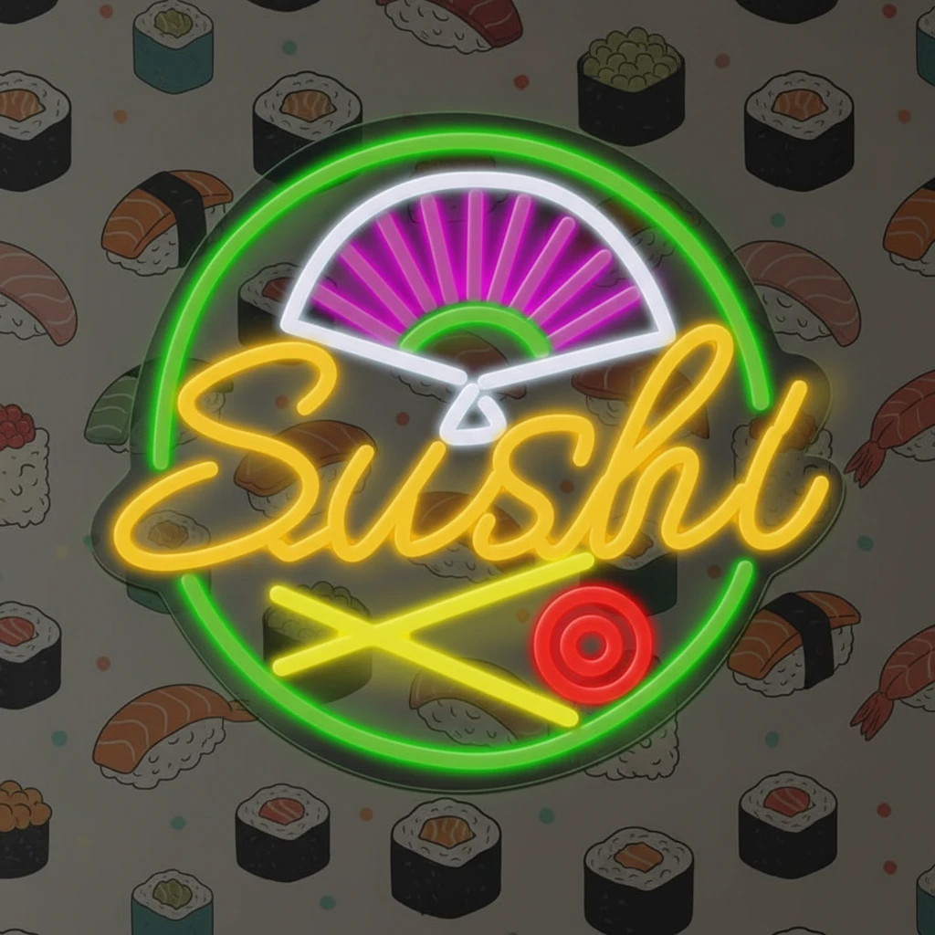 Sushi Led Neon Sign For Shop Wall Decor by Neonchics