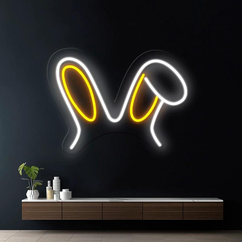 Bunny Ear Led Neon Sign Gaming Room Decor Sign by Neonchics
