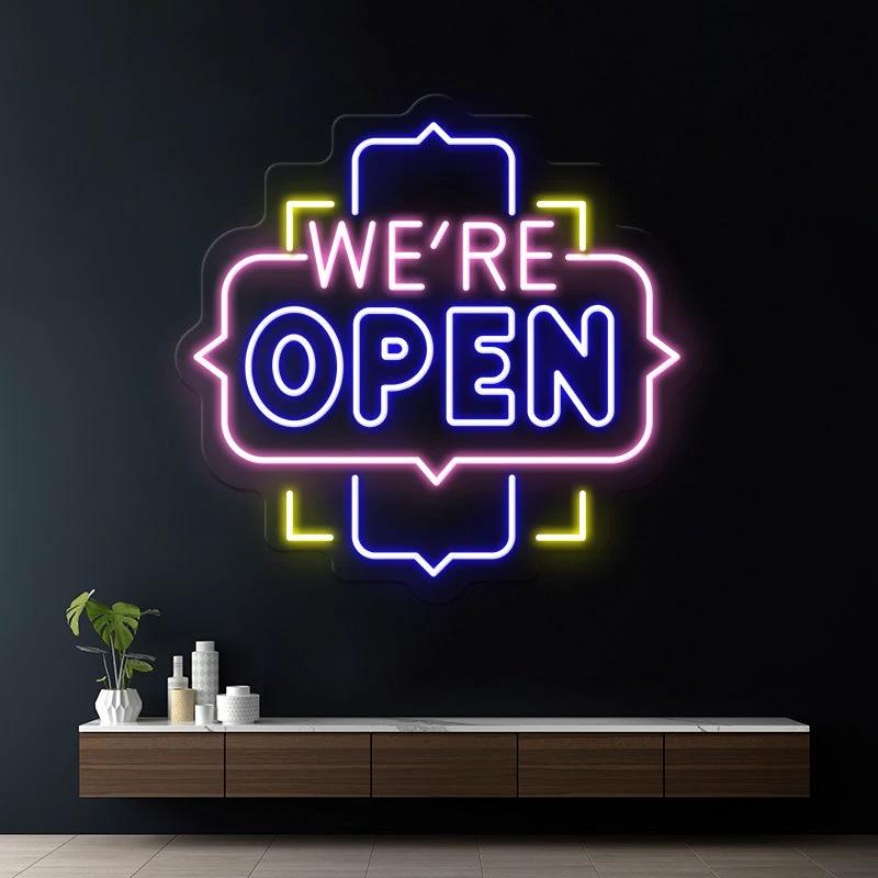 We're Open Led Neon Sign Business Shop Decor Sign by Neonchics