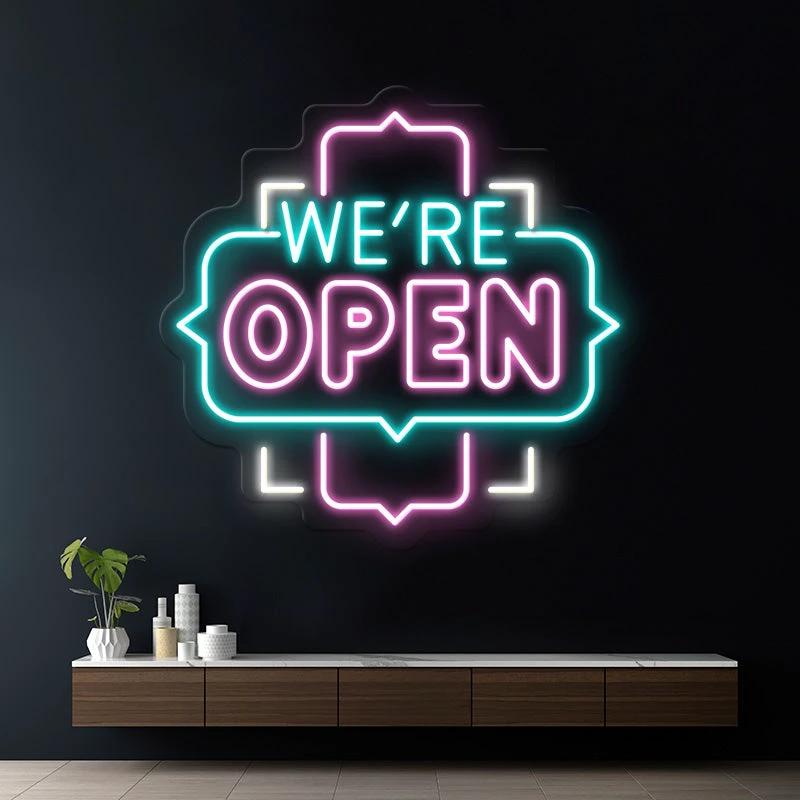 We're Open Led Neon Sign Business Shop Decor Sign by Neonchics
