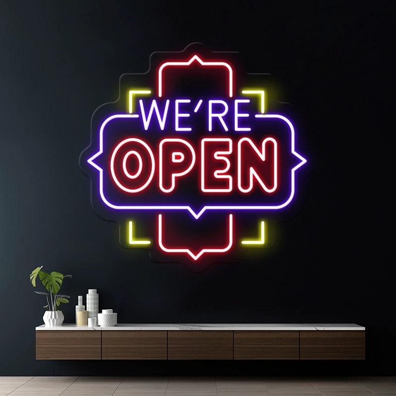 We're Open Led Neon Sign Business Shop Decor Sign by Neonchics