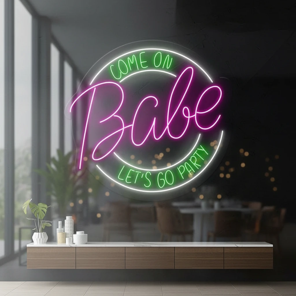 Come Babe Led Neon Sign Party Decor Sign by Neonchics