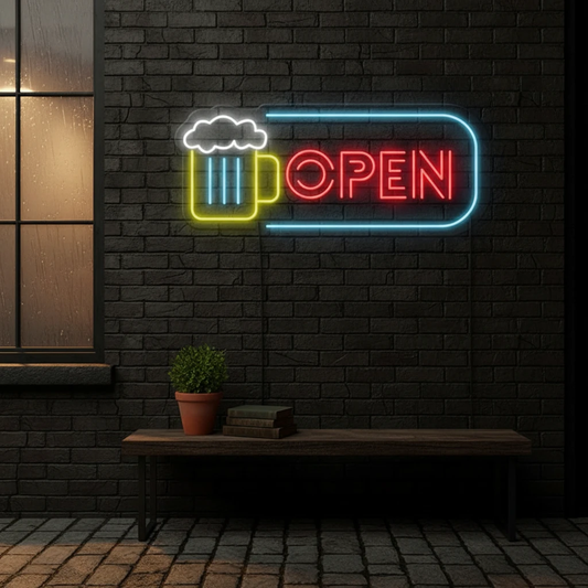 Bar Open Led Neon Sign Shop Decor Sign by Neonchics