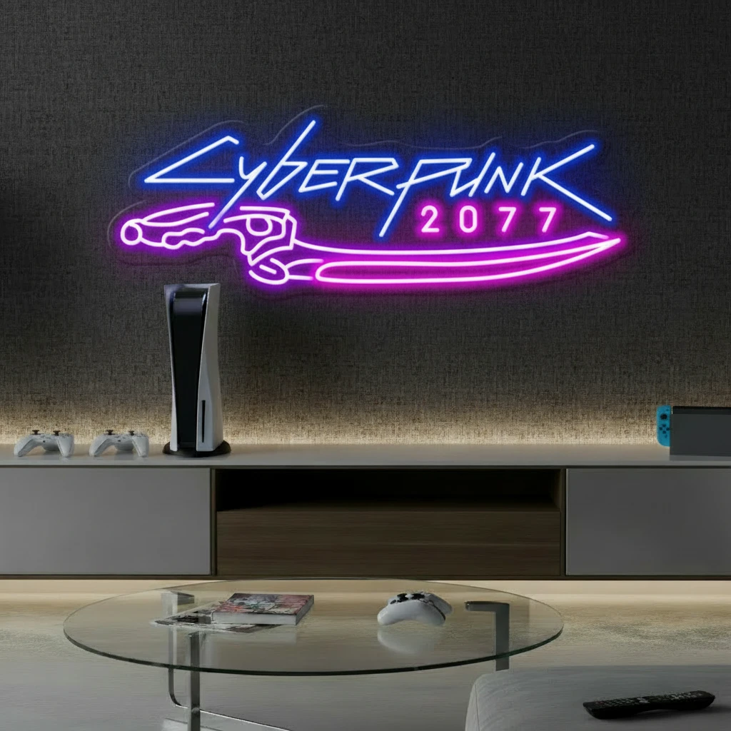 Cyberpunk 2077 Neon Sign for Gaming Room Decor by Neonchics