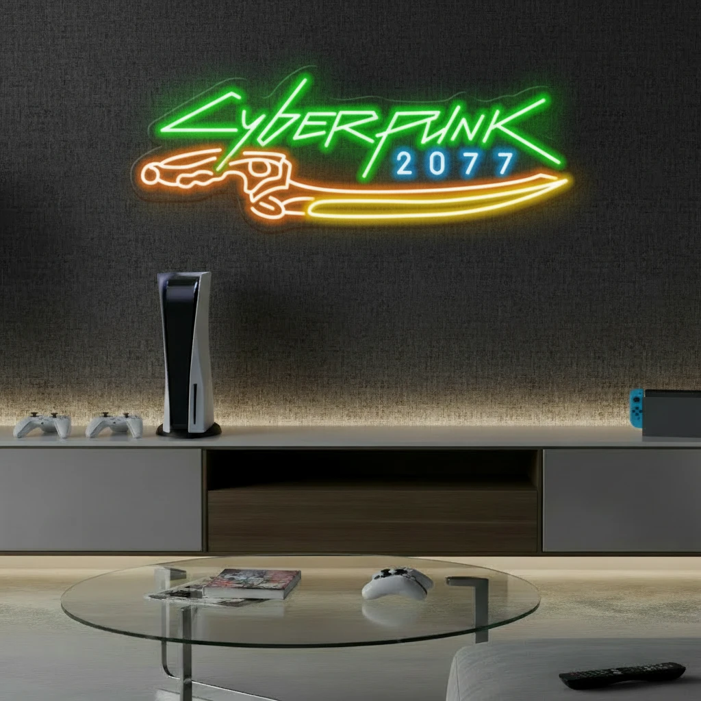 Cyberpunk 2077 Neon Sign for Gaming Room Decor by Neonchics