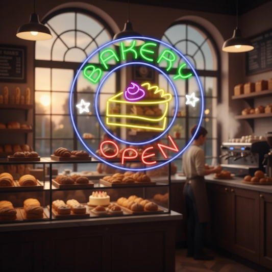Bakery Shop Open Led Neon Sign by Neonchics