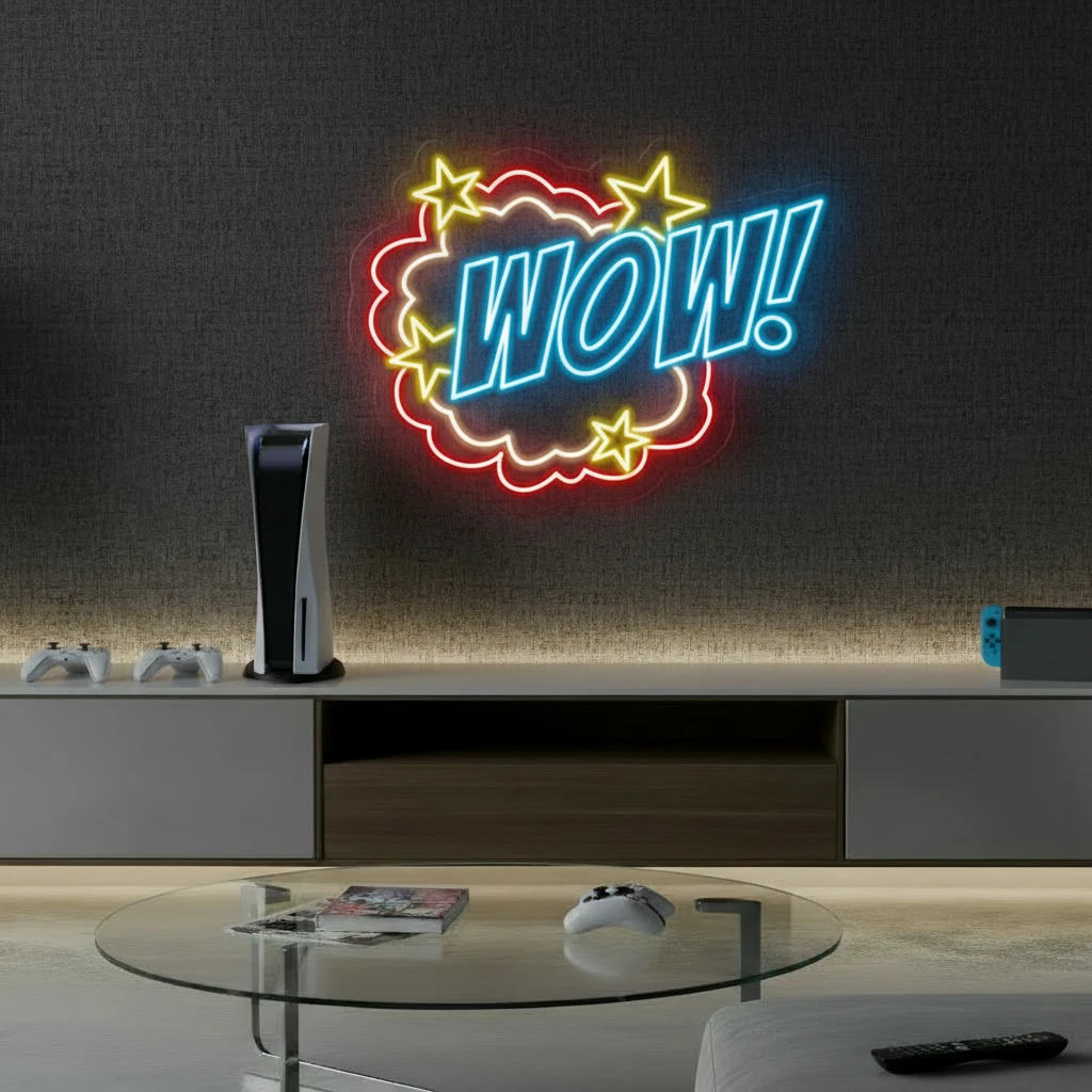 WOW Led Neon Sign by Neonchics