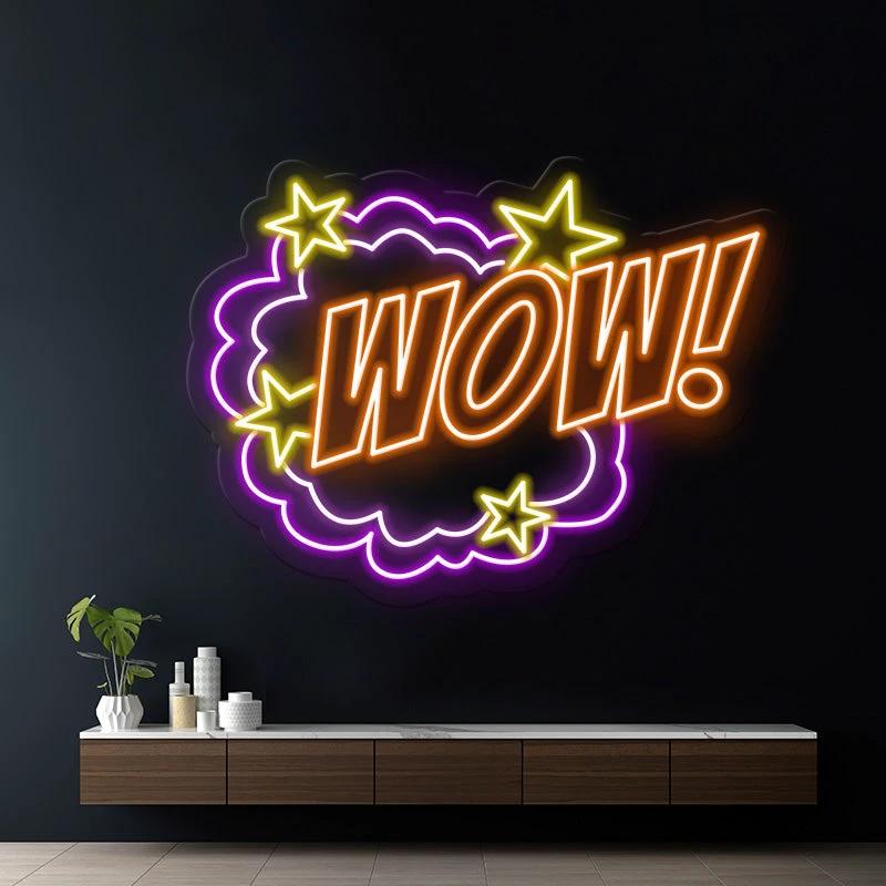 WOW Led Neon Sign by Neonchics