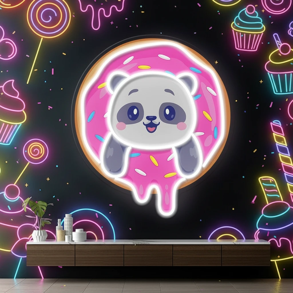 Cartoon Bear Led Neon Sign by Neonchics