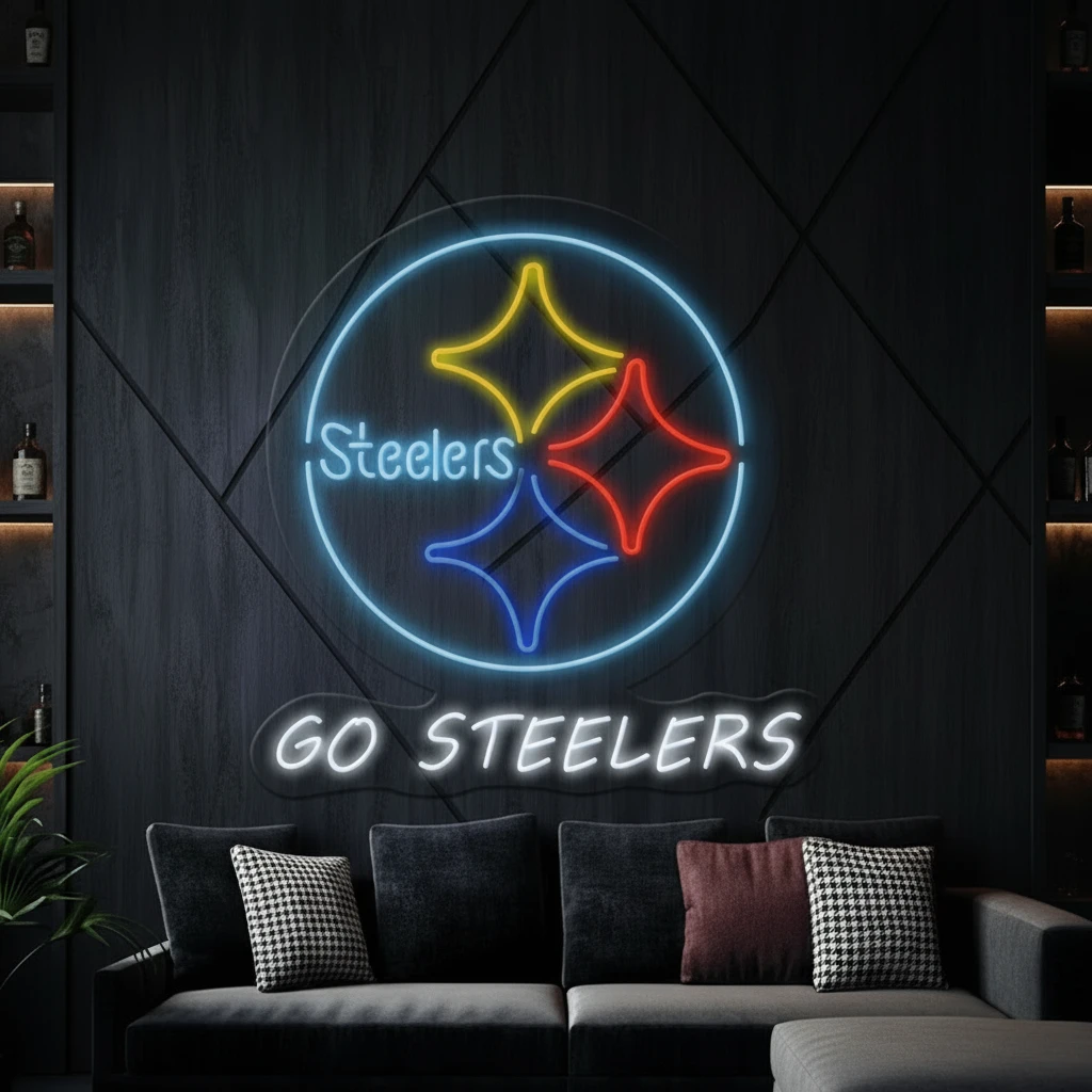 Go Steelers Neon Sign Light Man Cave Bar Pub Beer by Neonchics