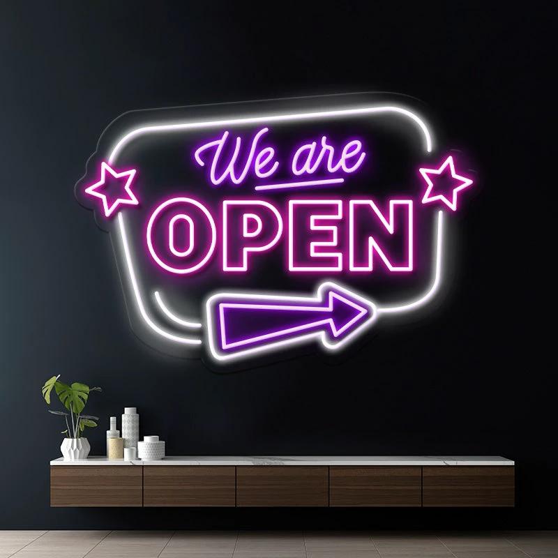 We Are Open Led Neon Sign Business Shop Decor Sign Light by Neonchics