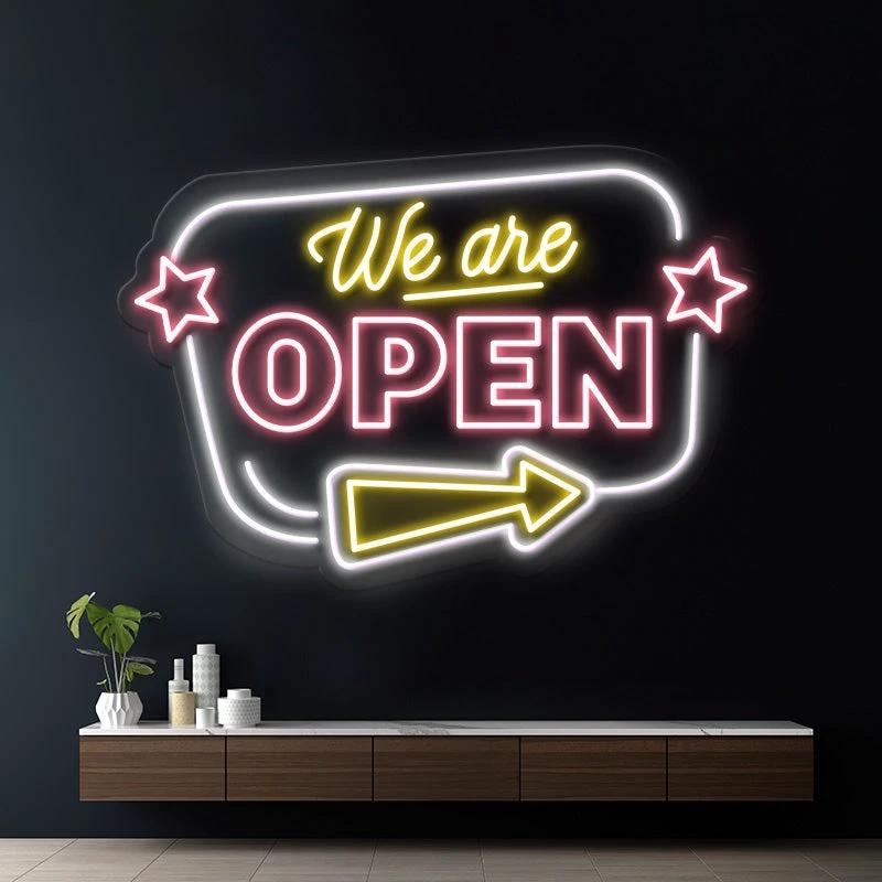 We Are Open Led Neon Sign Business Shop Decor Sign Light by Neonchics