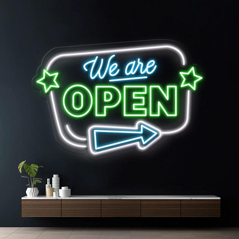 We Are Open Led Neon Sign Business Shop Decor Sign Light by Neonchics