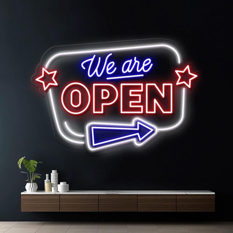 We Are Open Led Neon Sign Business Shop Decor Sign Light by Neonchics