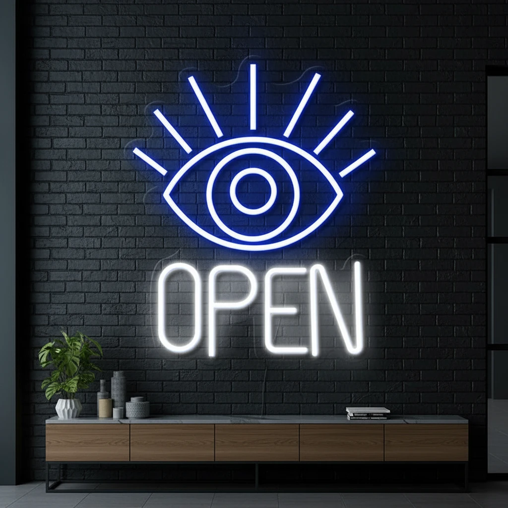 Evil Open Led Neon Sign Shop Decor Sign by Neonchics
