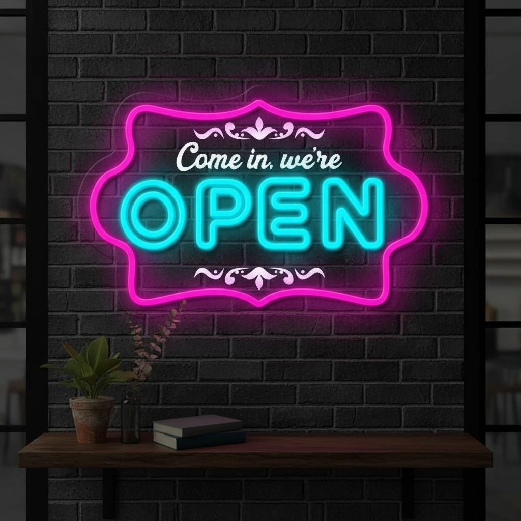 We Are Open Led Neon Sign Shop Open Neon Sign Light by Neonchics