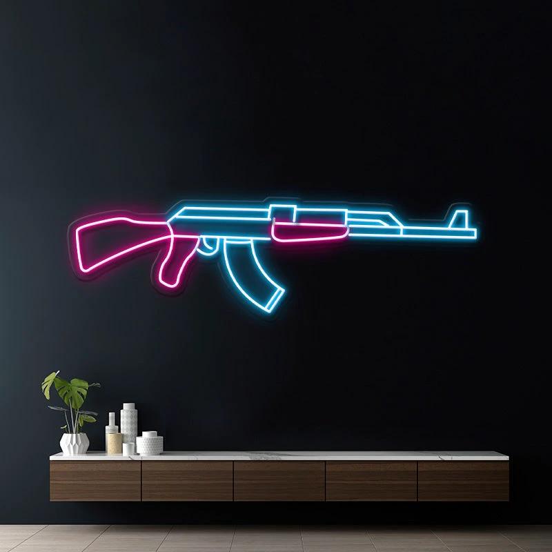 AK47 Gun Led Neon Signs CSGO Game Room AK47 Wall Decor by Neonchics
